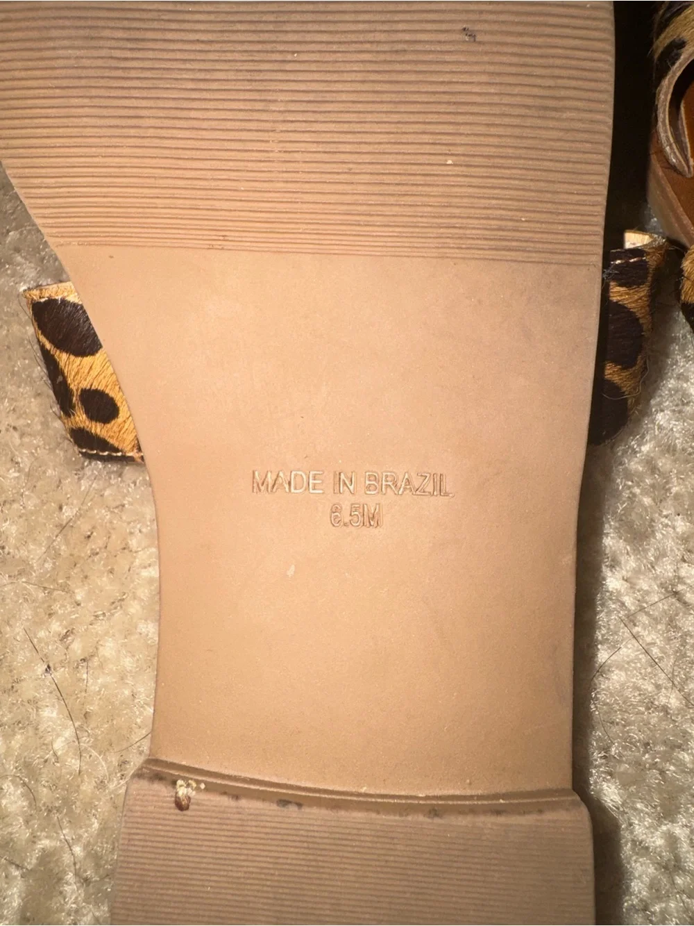 Steve Madden Leopard Print Slide Sandals - Tan and Black